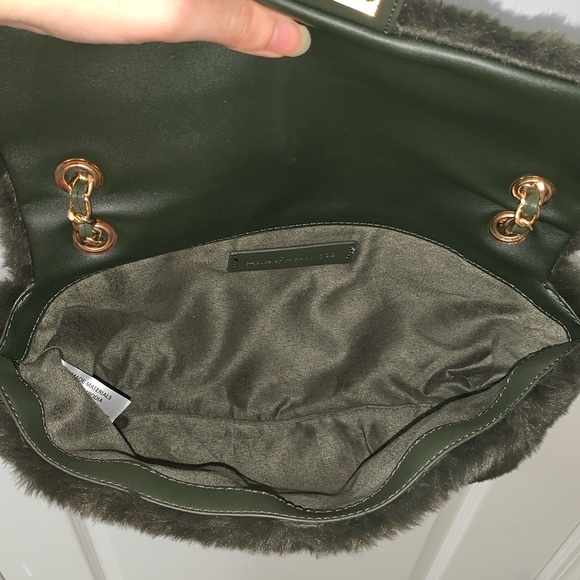 House of Harlow 1960 Deep Green Fur Flap Bag - Picture 14 of 16